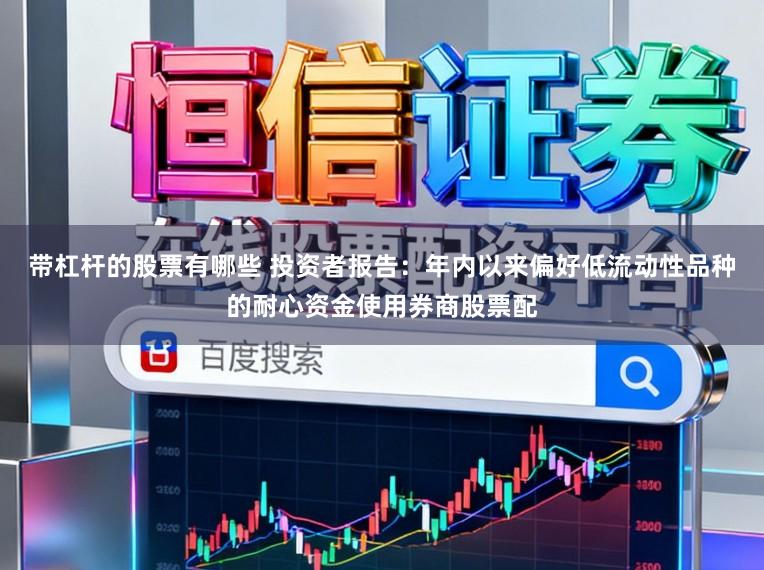 带杠杆的股票有哪些 投资者报告：年内以来偏好低流动性品种的耐心资金使用券商股票配